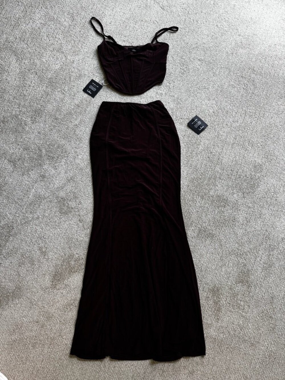 Lulus Purple Two-Piece Maxi Skirt Set NWT - XS